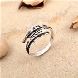 Sterling Silver Feather Ring