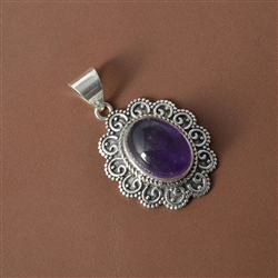 Oval Amethyst Pendant