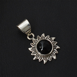 Sterling Silver Black Onyx Pendant