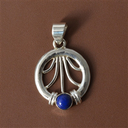 Round Lapis Lazuli Pendant