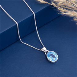 Rose Quartz Sterling Silver Pendant Necklace