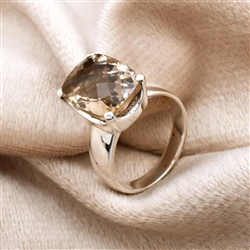 Smoky Quartz Sterling Silver Ring