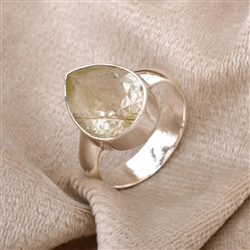 Rutilated Quartz Sterling Silver Ring