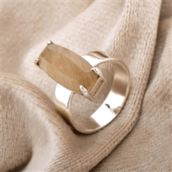 Rutilated Quartz Sterling Silver Ring